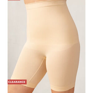 Shapermint Empetua Beige Small High Waisted Shaper Shorts 55020 Shapewear Light